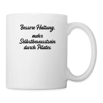 Pilates - Bessere Haltung, mehr Selbstbewusstsein - Tasse - Weiß - Rechts