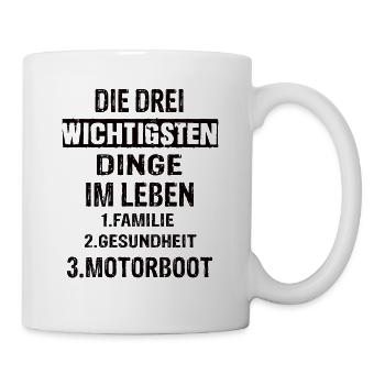 Motorboot - Tasse - Weiß - Rechts