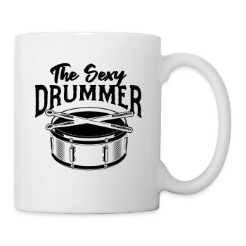 Joueur de tambour Batteur Musicien - Le batteur sexy - Mug blanc - blanc - Droite