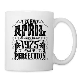 April 1975. Anniversary April 1975. Gift 1975. - Mug - white - Right