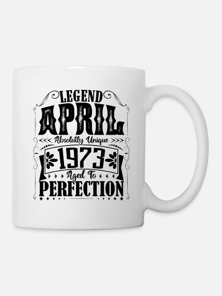 April 1973. Birthday April 1973. Gift 1973. - Mug - white
