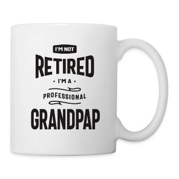 Je ne suis pas à la retraite Je suis un grand-père professionnel - Mug blanc - blanc - Droite