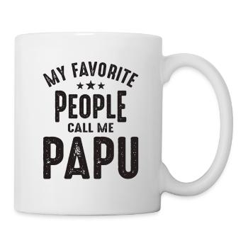My Favorite People Call Me Papu - Grandpa - Mug - white - Right
