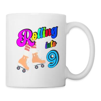 Rolling Into 9 years Lets Roll I'm Turning 9 Years - Mug - white - Right