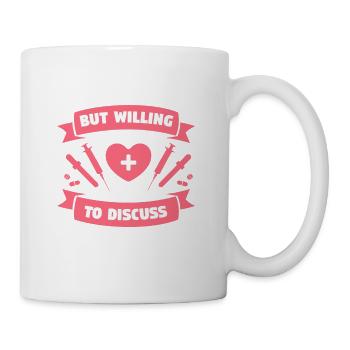 Introverted But Willing To Discuss Immunology - Mug - white - Right
