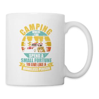 Lustig Camping Outdoor Abenteuer Camp Liebhaber - Tasse - Weiß - Rechts