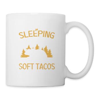 Les gens dans les sacs de couchage sont comme des tacos mous à - Mug blanc - blanc - Droite