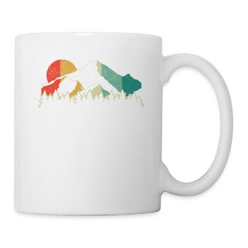 Mountain Geometry Outdoor Retro Camping Hiking - Mug - white - Right