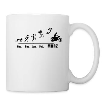 Motorradfahrer Motorcycle Moped-Bike - Tasse - Weiß - Rechts