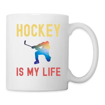 Joueurs de hockey sur glace - le hockey c’est ma vie - Mug blanc - blanc - Droite