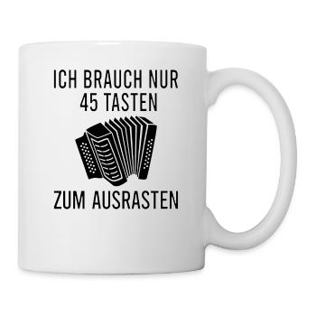 Akkordeon Steirische Harmonika Akkordeonspieler - Tasse - Weiß - Rechts
