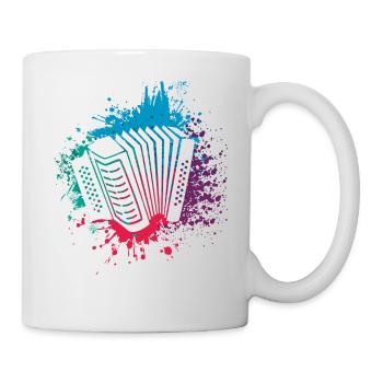 Accordion Styrian harmonica accordion player - Mug - white - Right