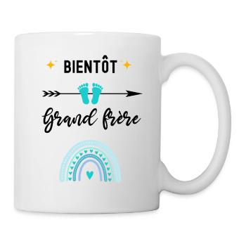 Bientôt grand frère cadeau naissance grand frère - Mug blanc - blanc - Droite