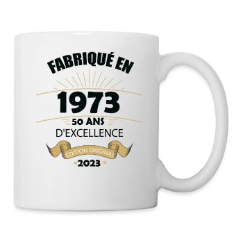 Fabriqué En 1973 Né En 1973 50 Ans Anniversaire - Mug blanc - blanc - Droite