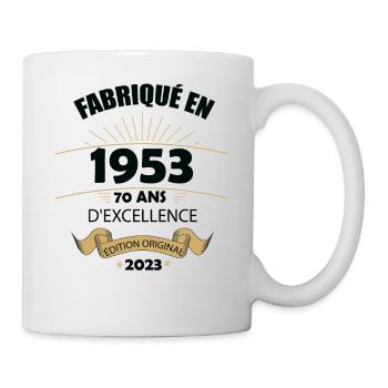 Fabriqué En 1953 Né En 1953 70 Ans Anniversaire - Mug blanc - blanc - Droite