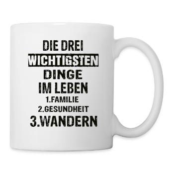 Wandern - Tasse - Weiß - Rechts