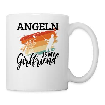Angler Zubehör Fischen Sportfischen Angel Geschenk - Tasse - Weiß - Rechts
