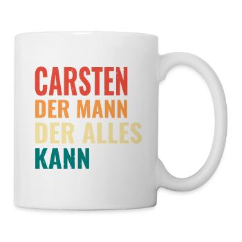 Carsten Der Mann Der Alles Kann Vorname Carsten - Tasse - Weiß - Rechts