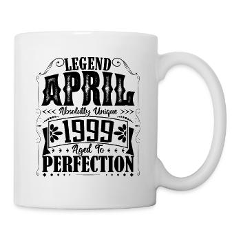 Avril 1999. Anniversaire avril 1999. Cadeau 1999. - Mug blanc - blanc - Droite