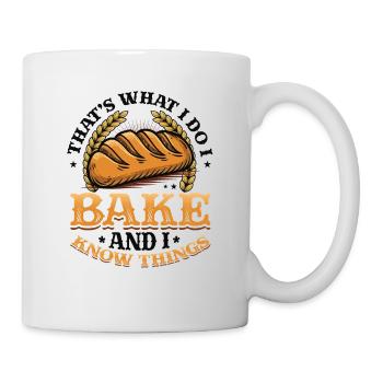 Boulanger, je le fais, je fais de la pâtisserie et je sais des choses - Mug blanc - blanc - Droite