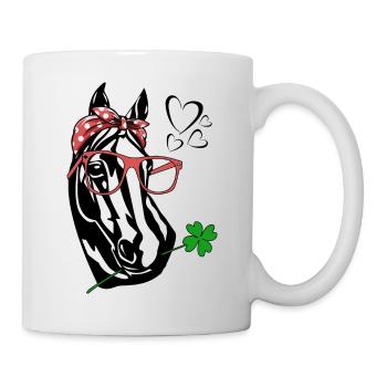 Horse with glasses - Mug - white - Right