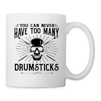 Vous ne pouvez jamais avoir trop de baguettes - Drummer - Mug blanc - blanc - Droite