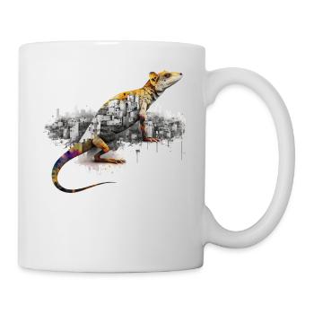 Iguana Artwork Gift Idea Art Animal Animal Motif - Mug - white - Right