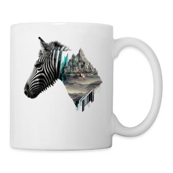 Zebra Mountains Gift Woman Art Animals Zoo Zebras - Mug - white - Right