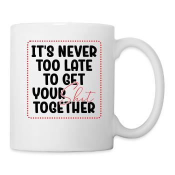 Positive Inspiration Men Women Funny Sandglass - Mug - white - Right