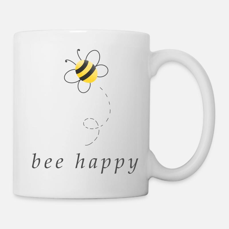 abeille heureuse - Mug blanc - blanc