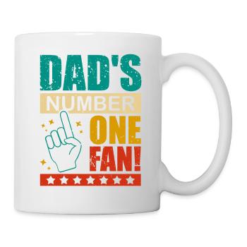 Dad's Number One Fan Daddy's Kid proud of the - Mug - white - Right