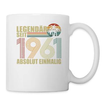 Oldtimer Baujahr 1961 Geburtstagsspruch - Tasse - Weiß - Rechts