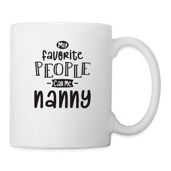 Mes gens préférés m’appellent nounou - Mug blanc - blanc - Droite