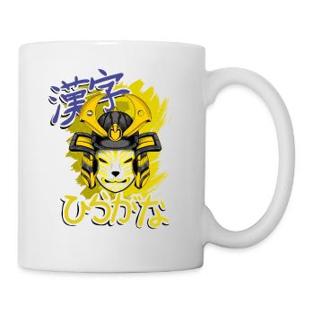 Kitsun Vaporwave Japanische Kami Vaporwave Kitsune - Tasse - Weiß - Rechts