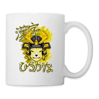 Kitsun Vaporwave Japanische Kami Vaporwave Kitsune - Tasse - Weiß - Rechts