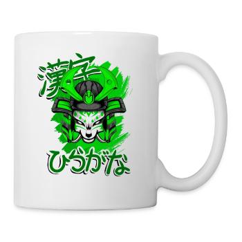 Kitsun Vaporwave Japanische Kami Vaporwave Kitsune - Tasse - Weiß - Rechts