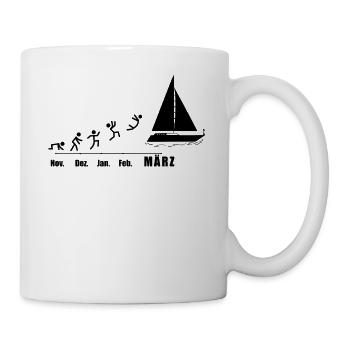 Segler Segelboot Segelschiff Segelyacht - Tasse - Weiß - Rechts