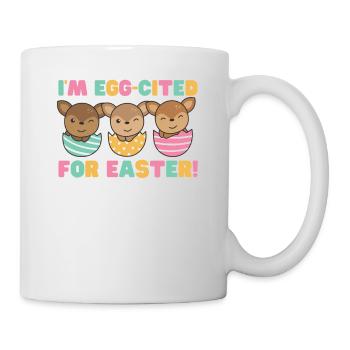 cerf doux à Pâques avec œufs de Pâques cerf - Mug blanc - blanc - Droite
