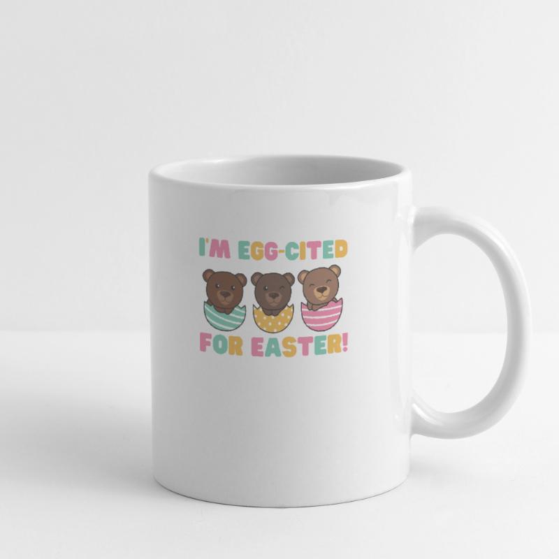 cute bears at Easter with Easter eggs bear Mug