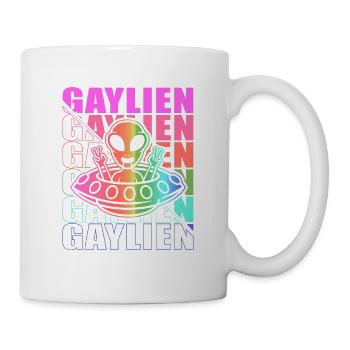 Gender Lesben, Schwule, Trans, Queer Regenbogen - Tasse - Weiß - Rechts