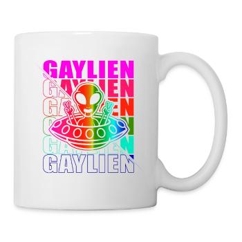 Gender Lesben, Schwule, Trans, Queer Regenbogen - Tasse - Weiß - Rechts