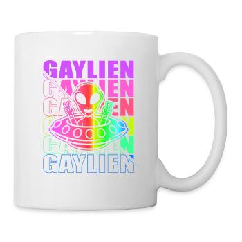Gender Lesben, Schwule, Trans, Queer Regenbogen - Tasse - Weiß - Rechts