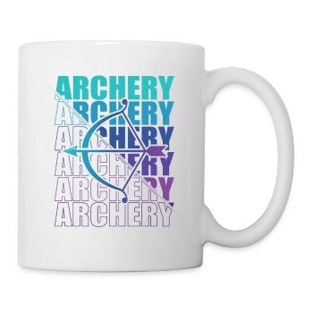 Bogensport Bogenschütze Bogenschießen Pfeil Bogen - Tasse - Weiß - Rechts