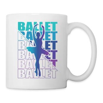 Ballet, Ballerine, Fille, Fille, Danse - Mug blanc - blanc - Droite
