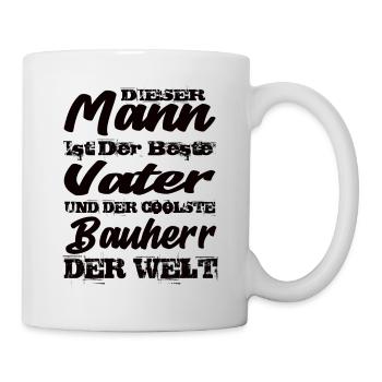 Vater und Bauherr - Tasse - Weiß - Rechts