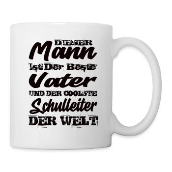 Vater und Schulleiter - Tasse - Weiß - Rechts
