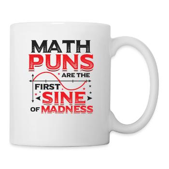 Professeur de mathématiques, étudiant en mathématiques, jeux de mots mathématiques - Mug blanc - blanc - Droite