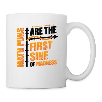 Professeur de mathématiques, étudiant en mathématiques, jeux de mots mathématiques - Mug blanc - blanc - Droite