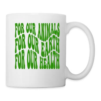 Vegan Activism Animal Love Reasons - Tasse - Weiß - Rechts