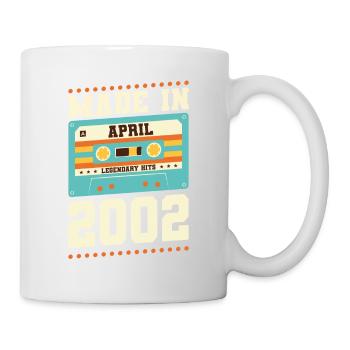 21e anniversaire Avril Né 2002 Idée cadeau - Mug blanc - blanc - Droite